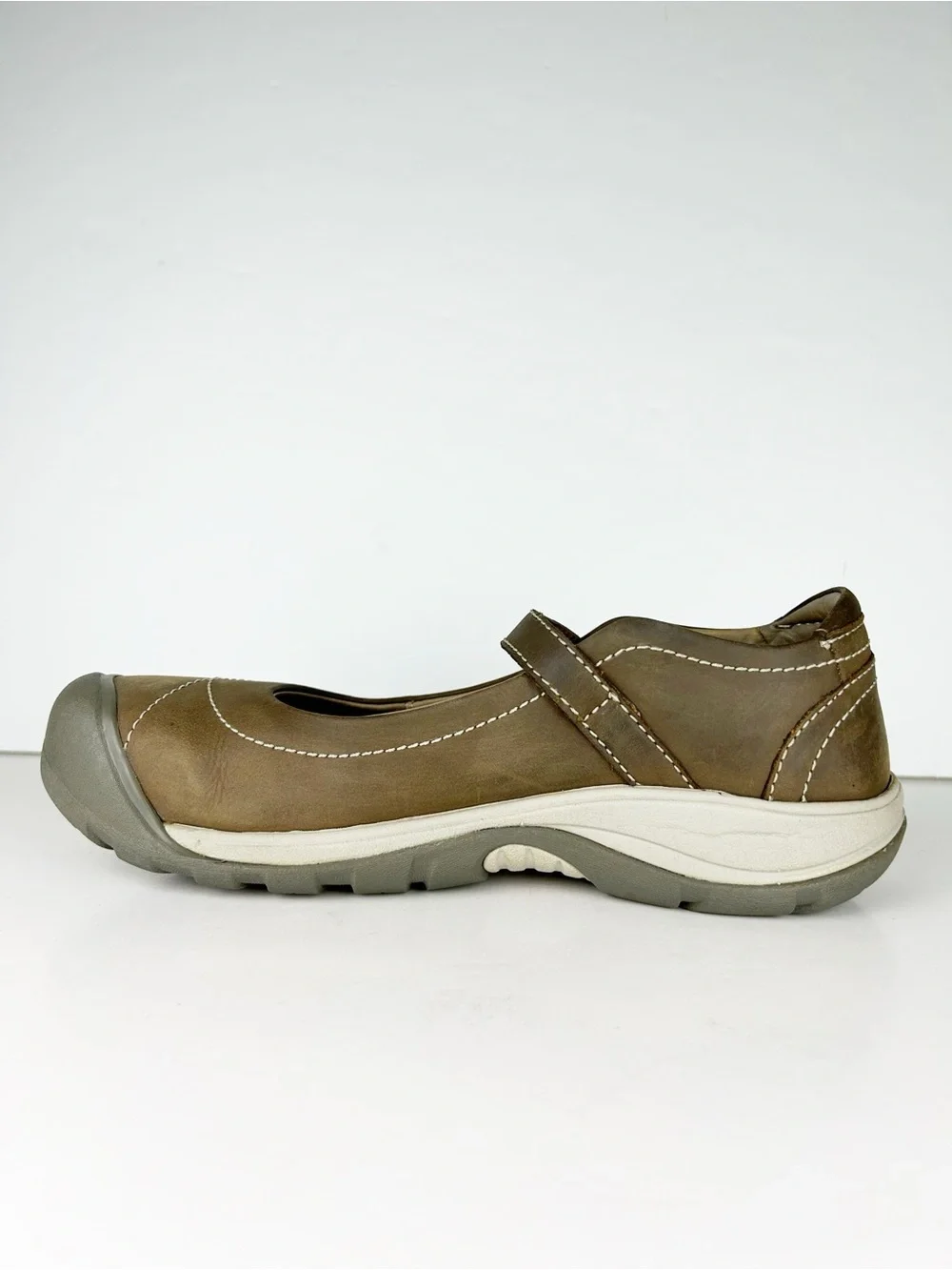 Keen Presidio II Mary Jane Brown Leather Gorpcore Hiking Comfort Shoes - Picture 7 of 11